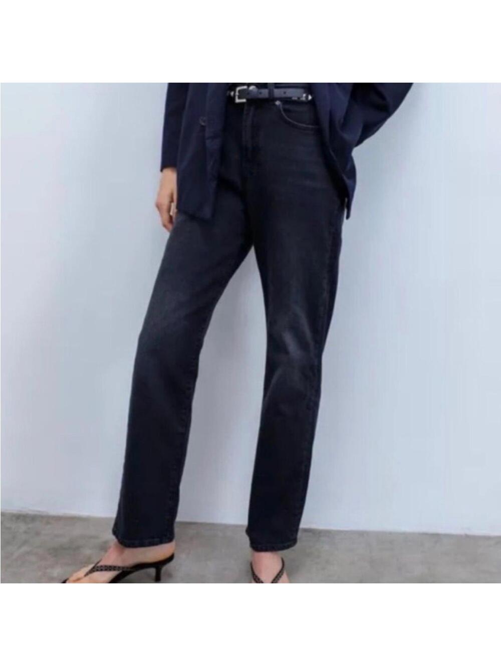 BDG Women's Dark Gray Straight Leg Jeans